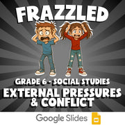 External Pressures & Conflict FRAZZLED Socials Game - No Prep Grade 6 Review