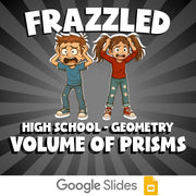 Volume of Prisms FRAZZLED Math Game - No Prep Geometry Review Activity