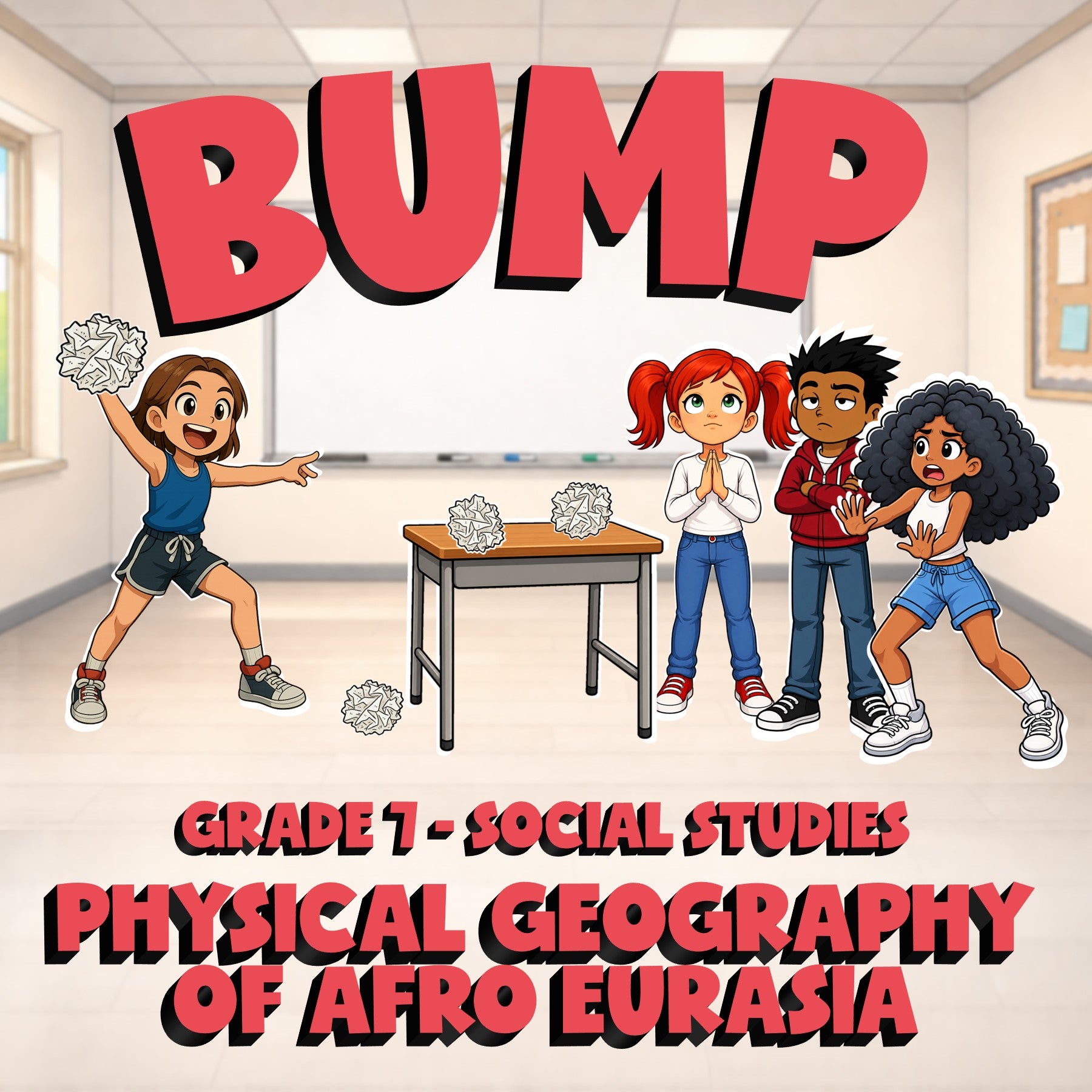 Physical Geography of Afro Eurasia BUMP Socials Game - No Prep Grade 7 Review