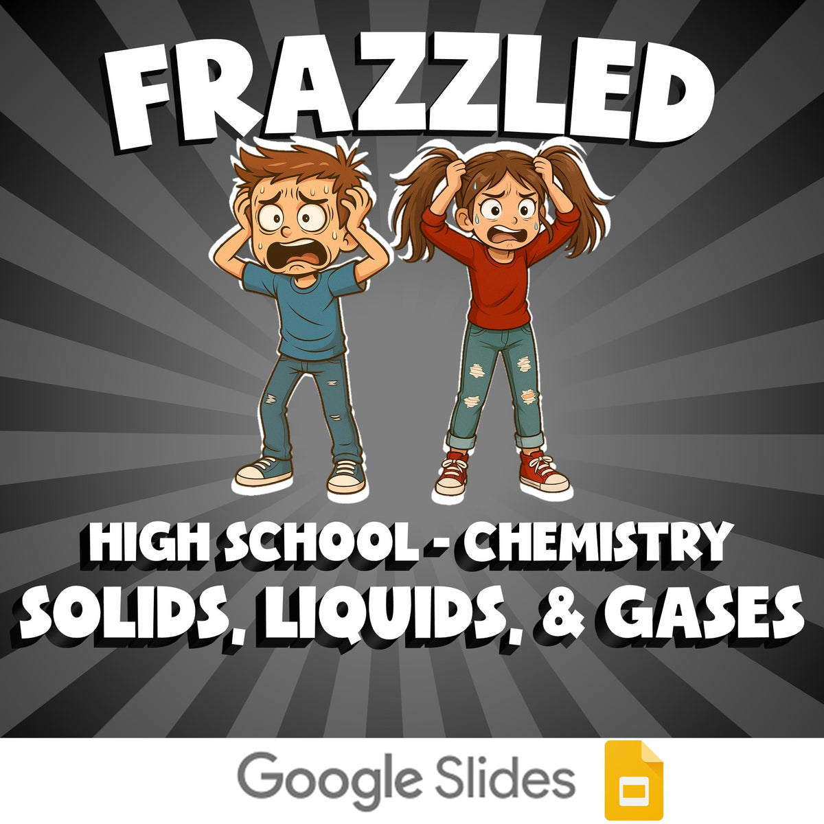 Solids, Liquids, & Gases FRAZZLED Science Game - No Prep Chemistry Review