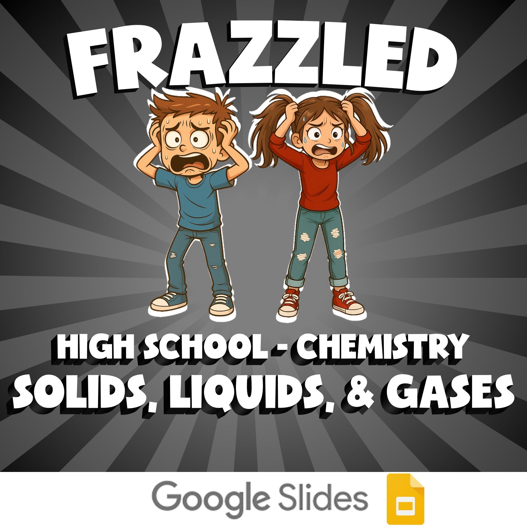 Solids, Liquids, & Gases FRAZZLED Science Game - No Prep Chemistry Review