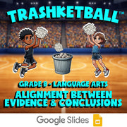 Alignment Between Evidence & Conclusions TRASHKETBALL ELA Game - No Prep Grade 8