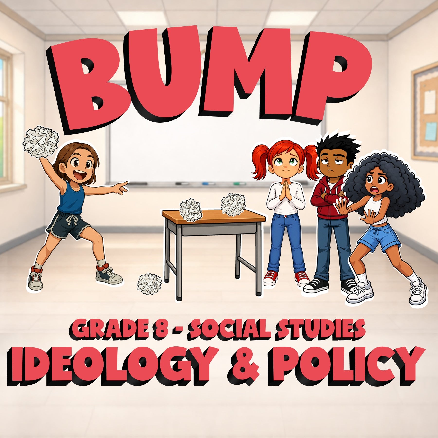 Ideology & Policy BUMP Socials Game - No Prep Grade 8 Review Activity