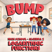 Logarithmic Functions BUMP Math Game - No Prep Algebra 2 Review Activity