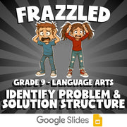 Identify Problem & Solution Structure FRAZZLED ELA Game - No Prep Grade 9 Review