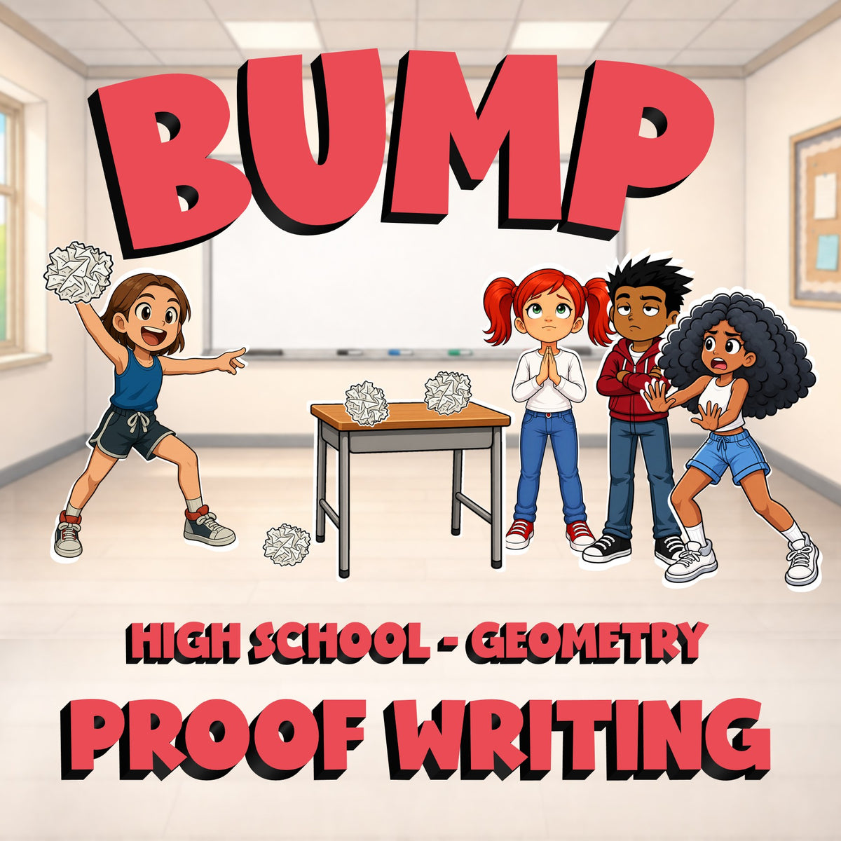 Proof Writing BUMP Math Game - No Prep Geometry Review Activity