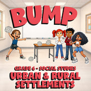 Urban & Rural Settlements BUMP Socials Game - No Prep Grade 6 Review Activity
