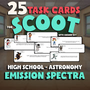 Emission Spectra SCOOT TASK CARDS Science Game - No Prep Astronomy Review