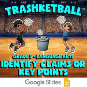 Identify Claims or Key Points TRASHKETBALL ELA Game - No Prep Grade 5 Review