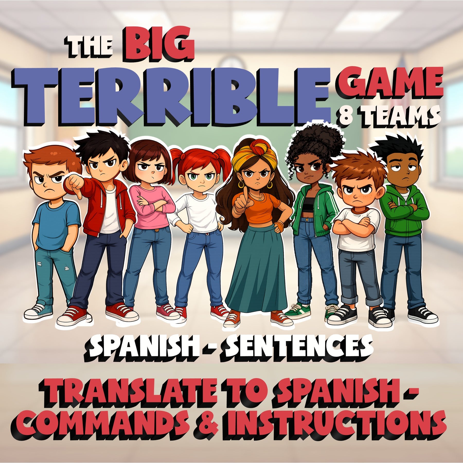 Translate to Spanish - Commands & Instructions BIG TERRIBLE GAME - Spanish