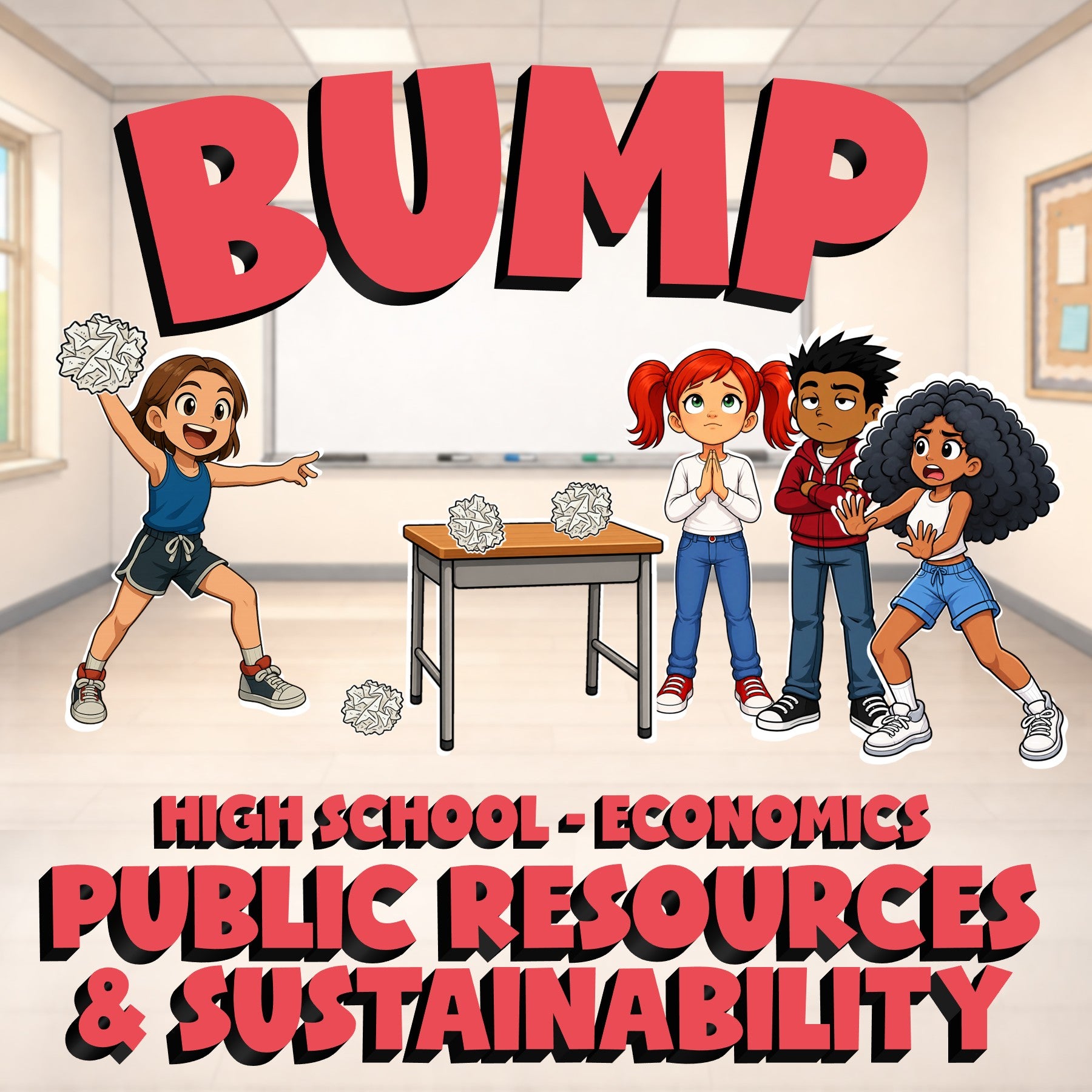 Public Resources & Sustainability BUMP Economics Game - No Prep Review Activity