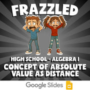 Concept of Absolute Value as Distance FRAZZLED Math Game - No Prep Algebra 1