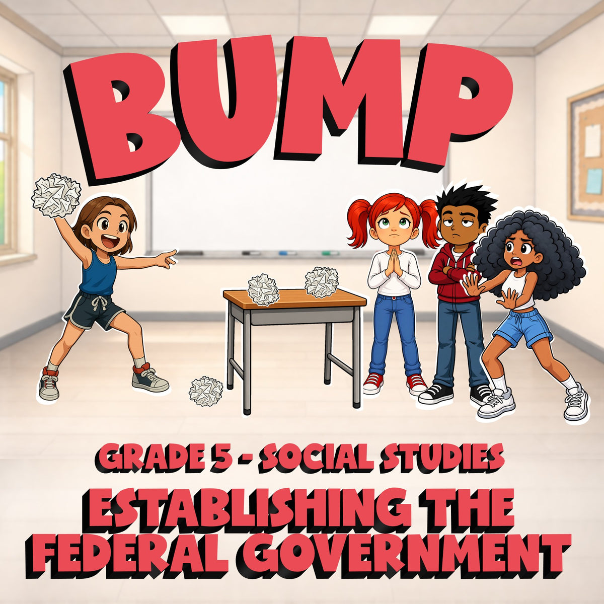 Establishing the Federal Government BUMP Socials Game - No Prep Grade 5 Review