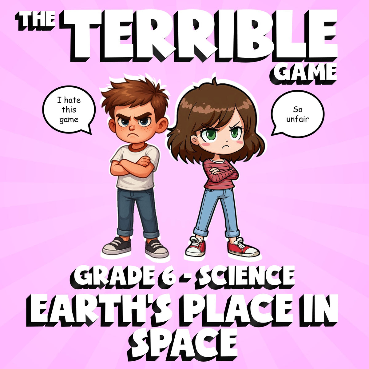 Earth's Place in Space THE TERRIBLE GAME - No Prep Grade 6 Science Review