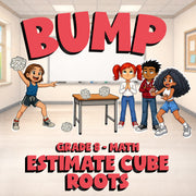 Estimate Cube Roots BUMP Math Game - No Prep Grade 8 Review Activity
