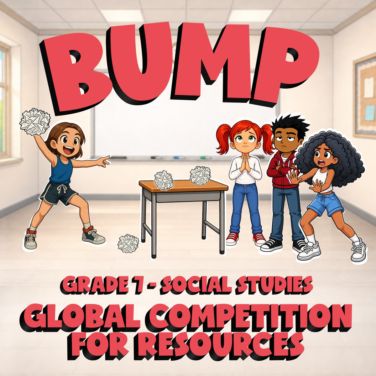 Global Competition for Resources BUMP Socials Game - No Prep Grade 7 Review