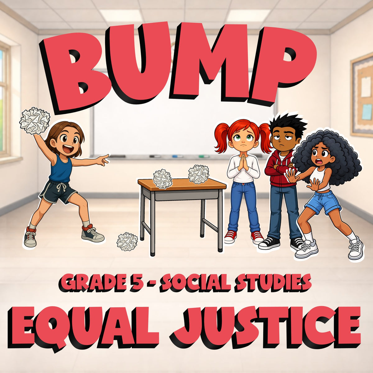 Equal Justice BUMP Socials Game - No Prep Grade 5 Review Activity