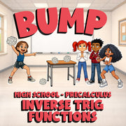 Inverse Trig Functions BUMP Math Game - No Prep PreCalculus Review Activity