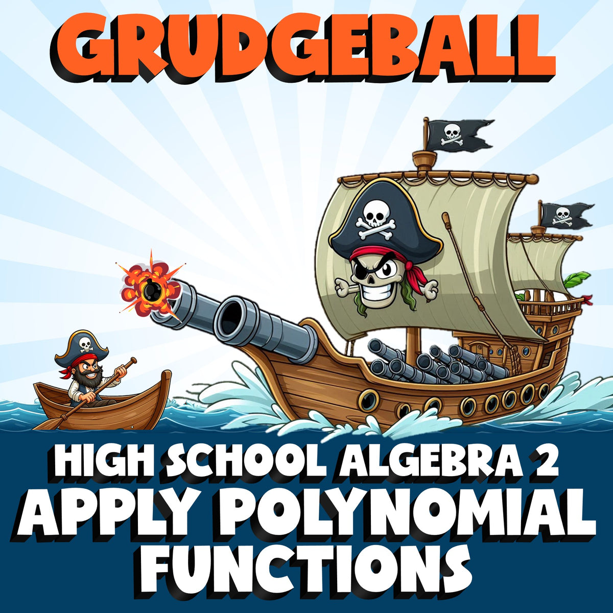 Apply Polynomial Functions GRUDGEBALL Math Game - No Prep Algebra 2 Review
