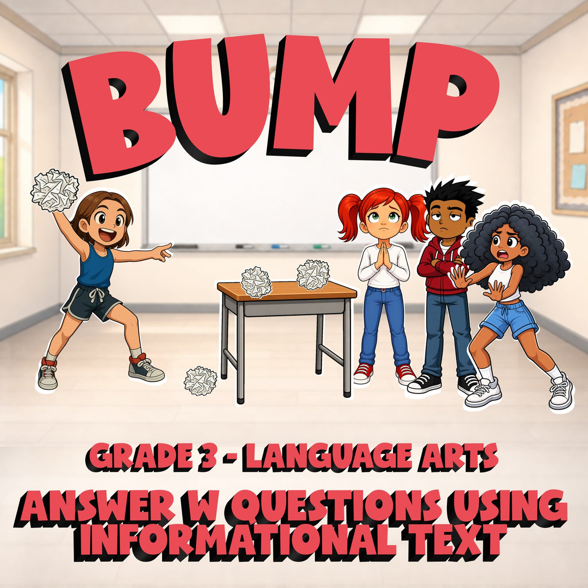 Answer W Questions Using Informational Text BUMP ELA Game - No Prep Grade 3