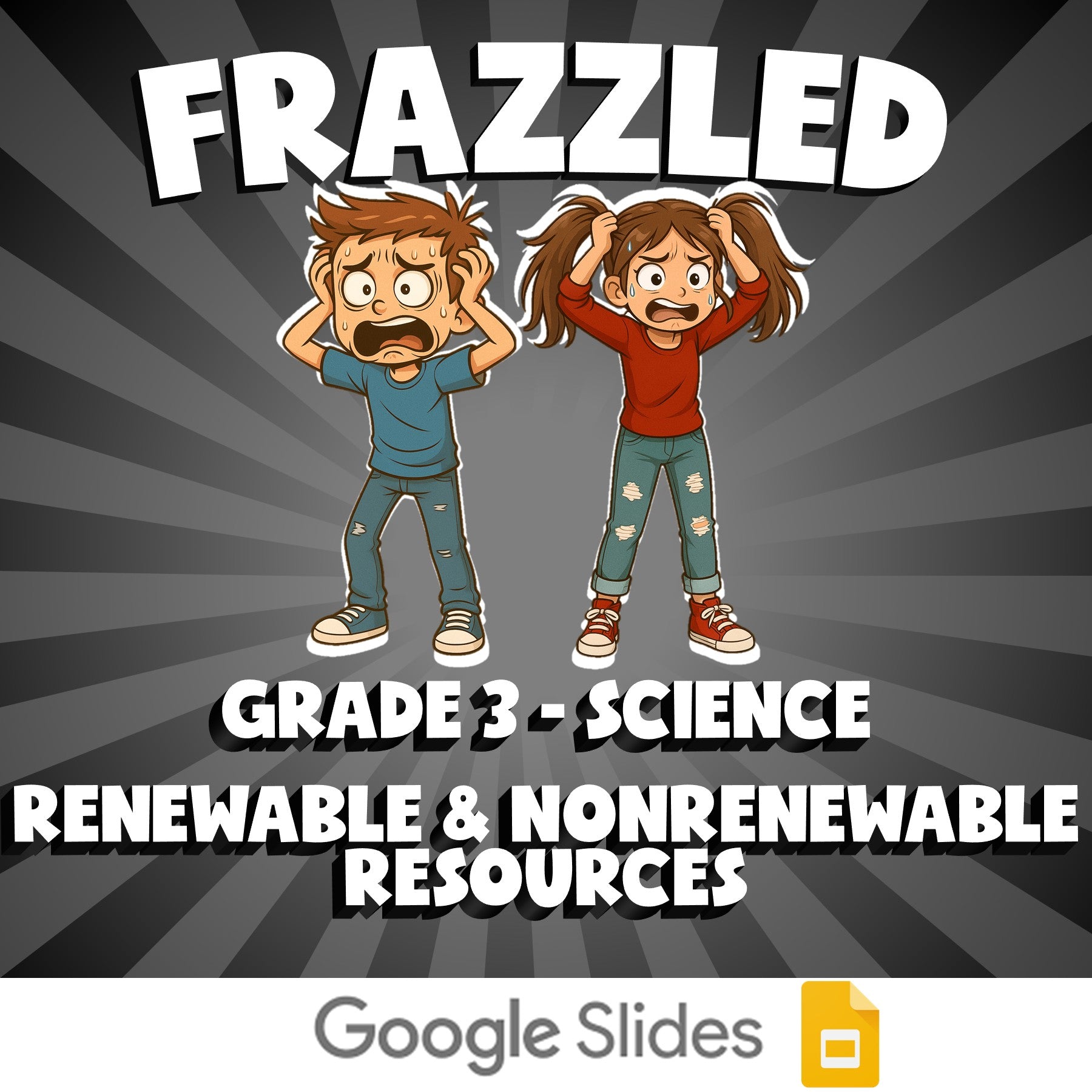 Renewable & Nonrenewable Resources FRAZZLED Science Game - No Prep Grade 3