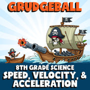 Speed, Velocity, & Acceleration GRUDGEBALL Science Game - No Prep Grade 8 Review