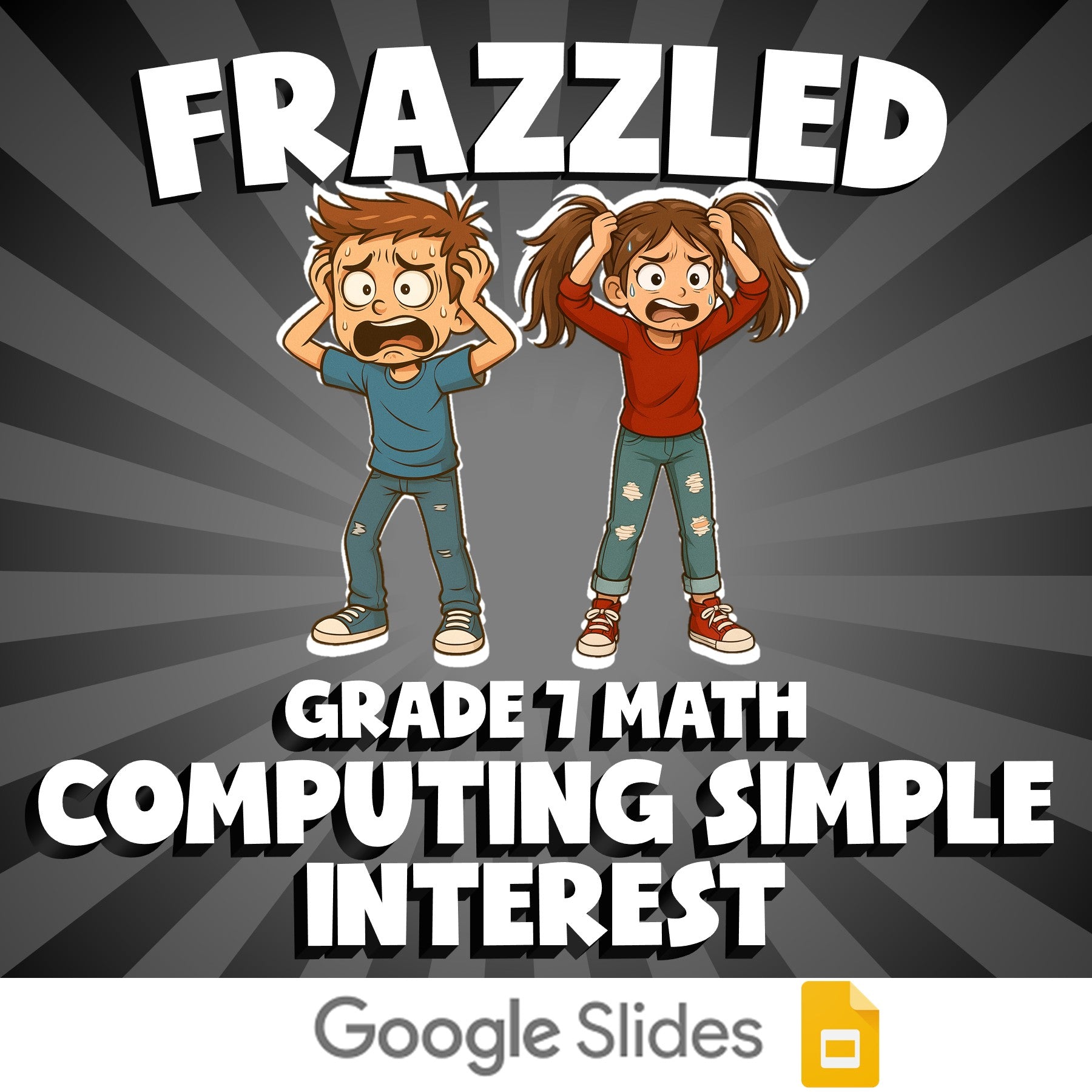 Computing Simple Interest FRAZZLED Math Game - No Prep Grade 7 Review Activity