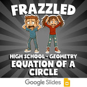 Equation of a Circle FRAZZLED Math Game - No Prep Geometry Review Activity