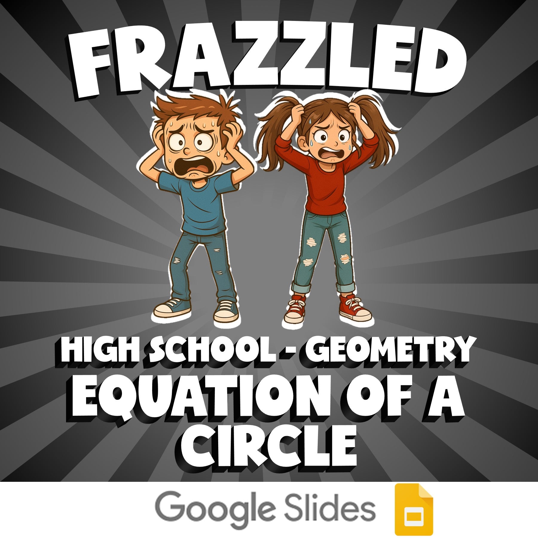 Equation of a Circle FRAZZLED Math Game - No Prep Geometry Review Activity