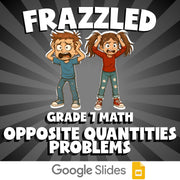 Opposite Quantities Problems FRAZZLED Math Game - No Prep Grade 7 Review