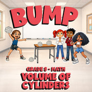 Volume of Cylinders BUMP Math Game - No Prep Grade 8 Review Activity