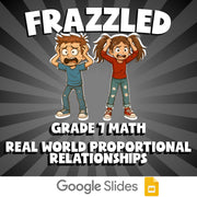 Real World Proportional Relationships FRAZZLED Math Game - No Prep Grade 7