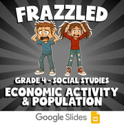 Economic Activity & Population FRAZZLED Socials Game - No Prep Grade 4 Review
