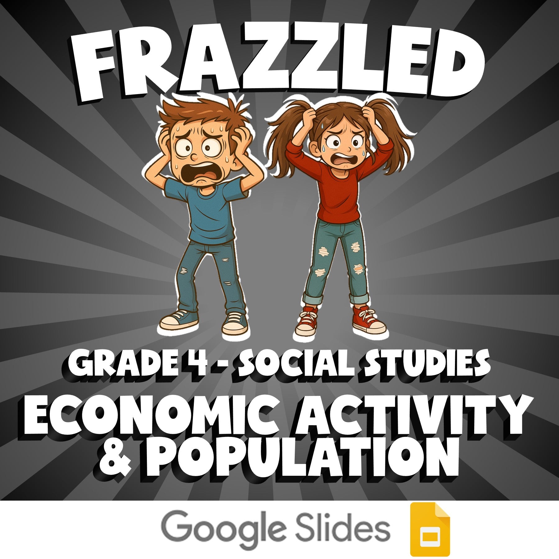 Economic Activity & Population FRAZZLED Socials Game - No Prep Grade 4 Review
