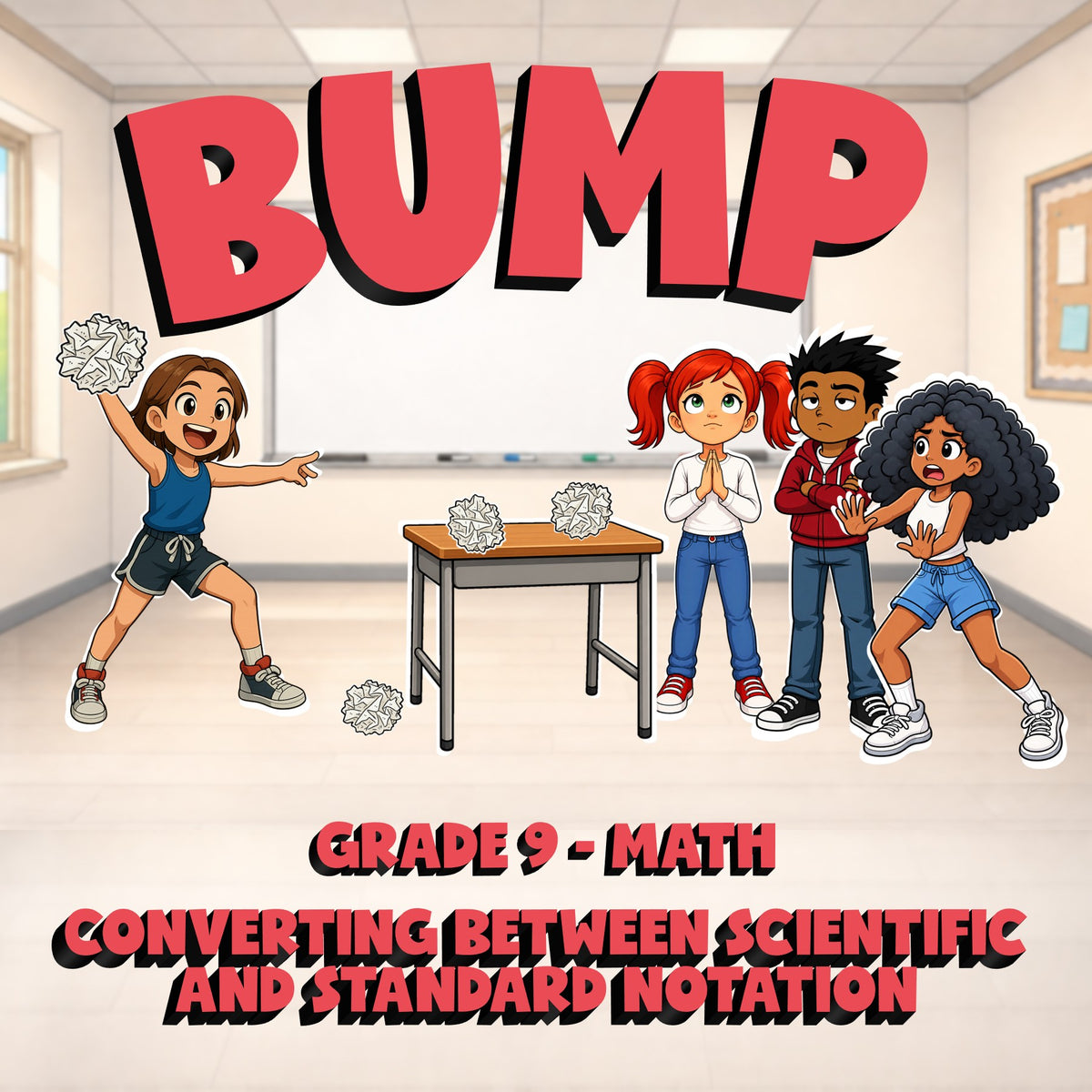 Converting Between Scientific and Standard Notation BUMP Math Game - Grade 9