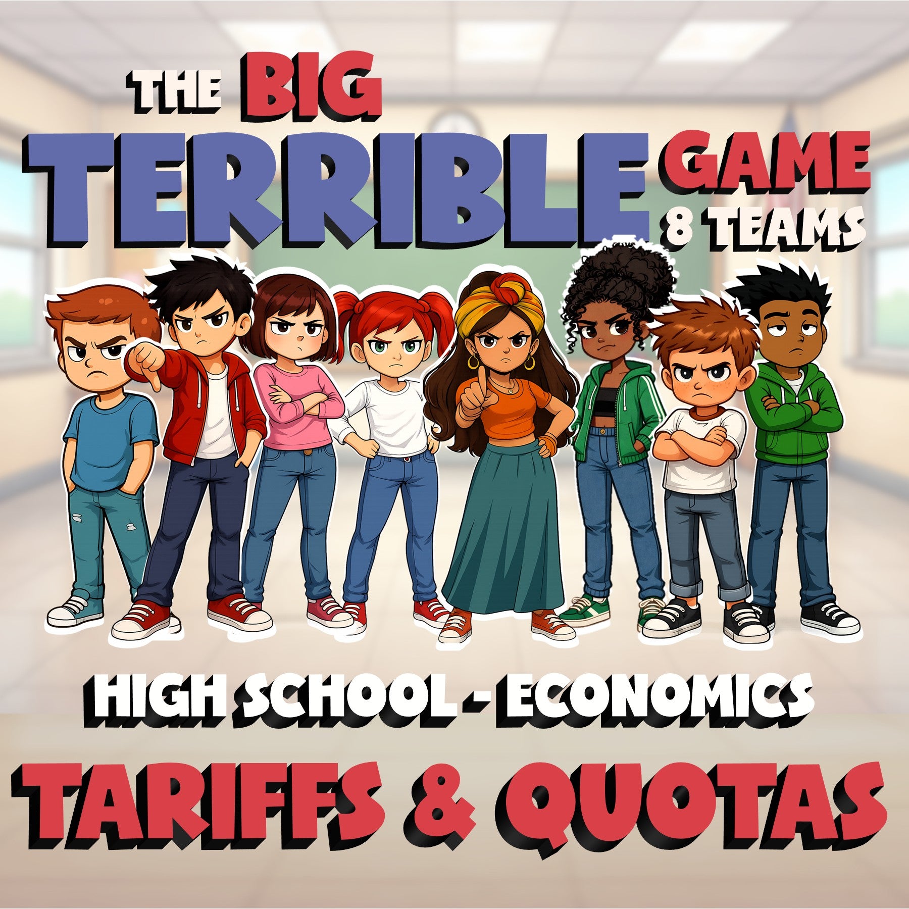 Tariffs & Quotas BIG TERRIBLE GAME - No Prep Economics Review Activity