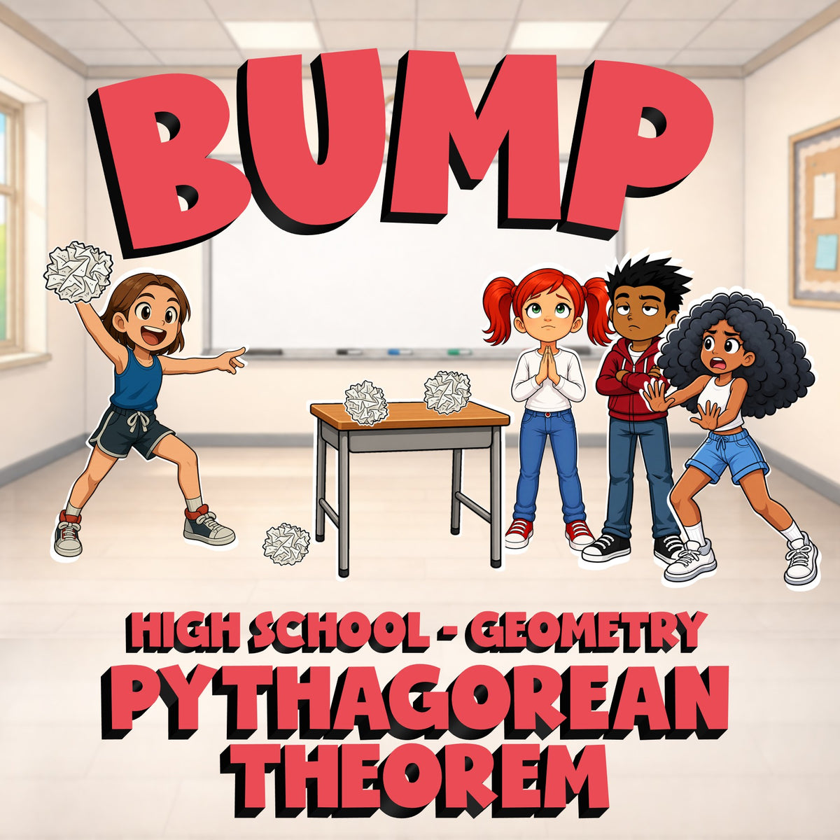 Pythagorean Theorem BUMP Math Game - No Prep Geometry Review Activity