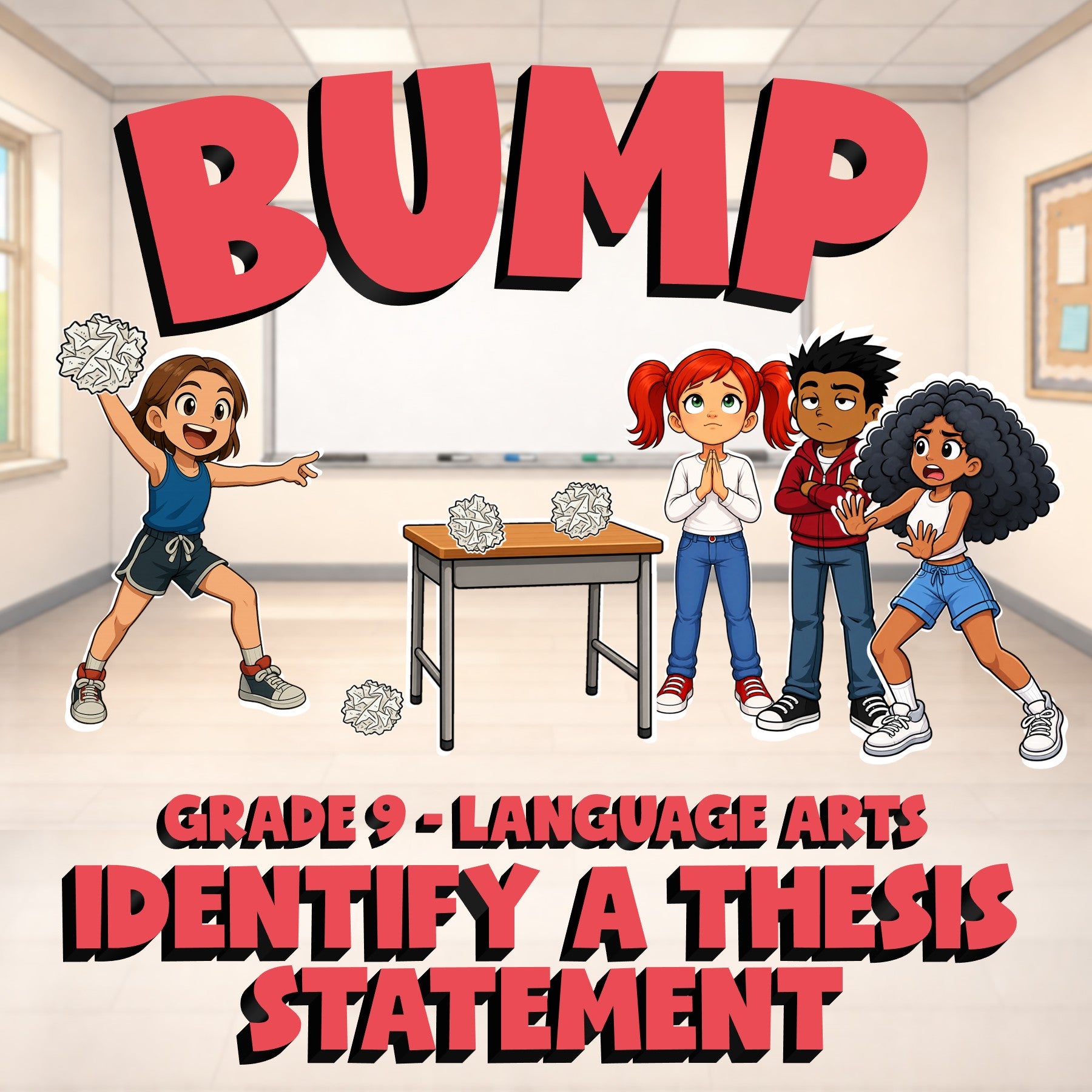 Identify a Thesis Statement BUMP ELA Game - No Prep Grade 9 Review Activity