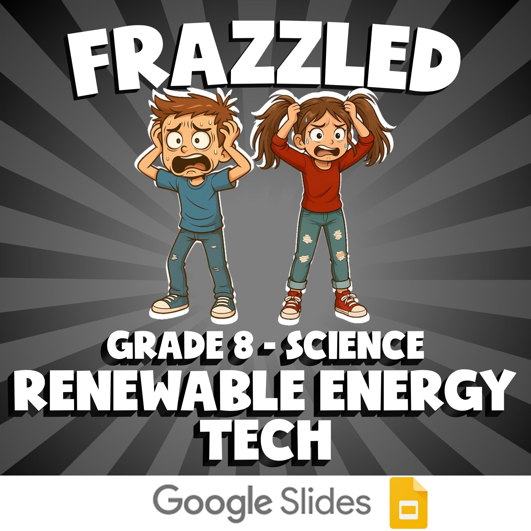 Renewable Energy Tech FRAZZLED Science Game - No Prep Grade 8 Review Activity