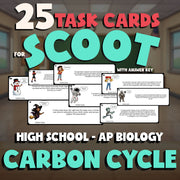 Carbon Cycle SCOOT TASK CARDS Science Game - No Prep AP Biology Review Activity