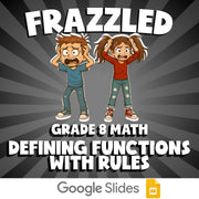 Defining Functions with Rules FRAZZLED Math Game - No Prep Grade 8 Review
