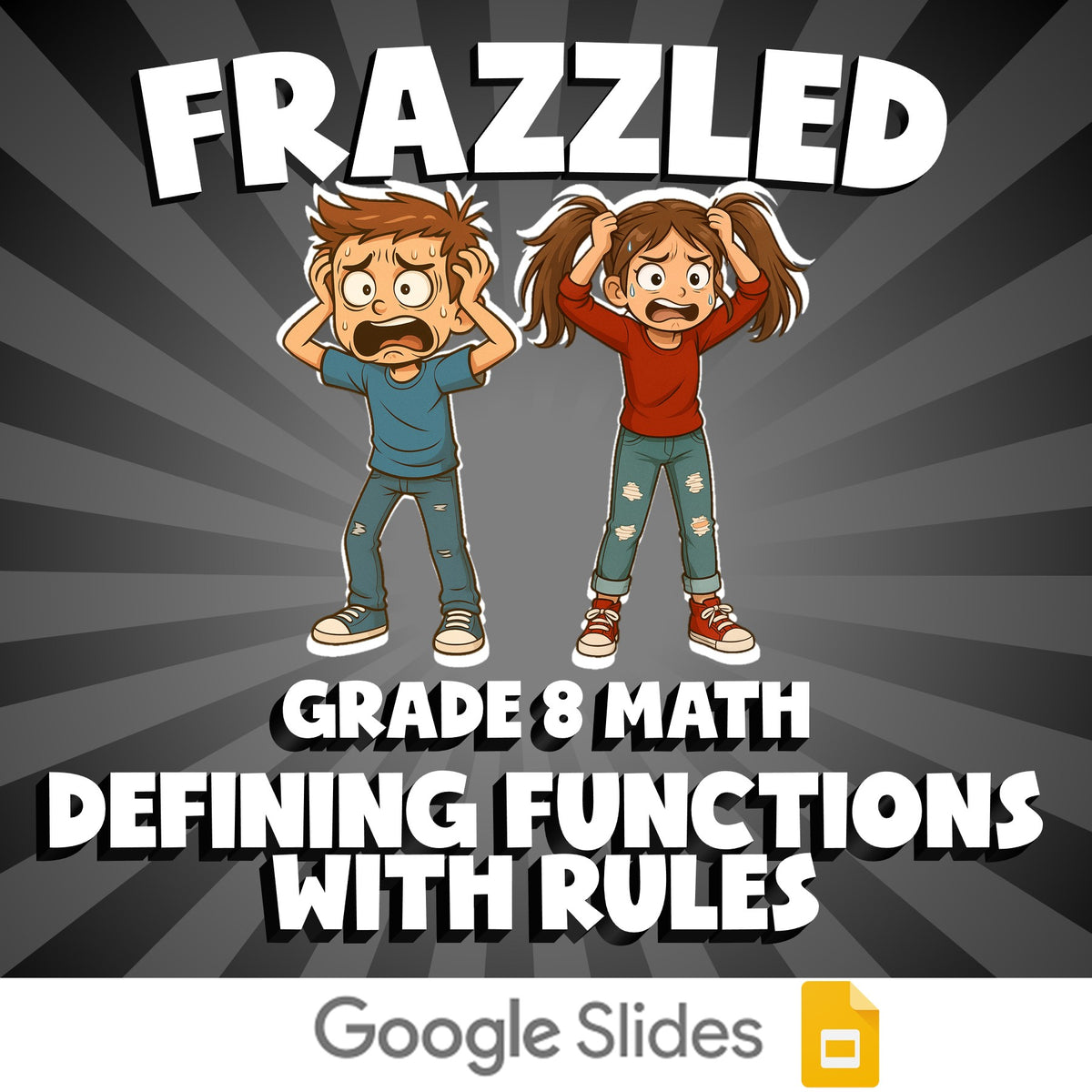 Defining Functions with Rules FRAZZLED Math Game - No Prep Grade 8 Review