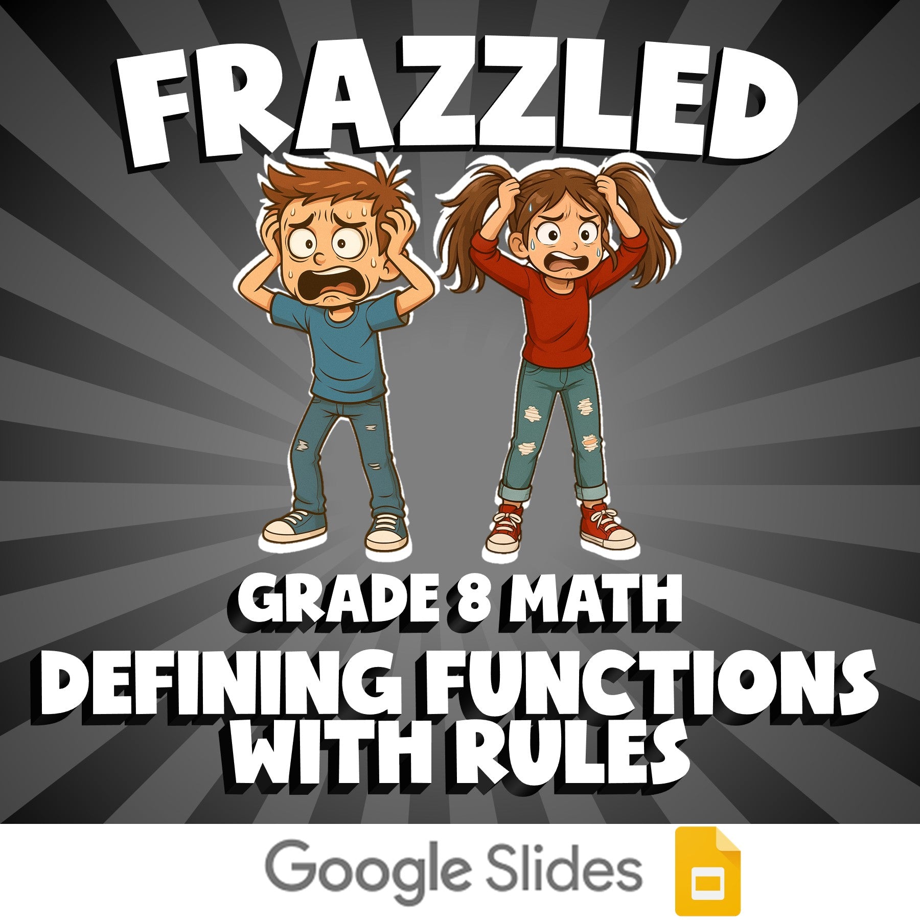 Defining Functions with Rules FRAZZLED Math Game - No Prep Grade 8 Review