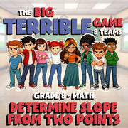 Determine Slope from Two Points BIG TERRIBLE GAME - No Prep Grade 8 Math Review