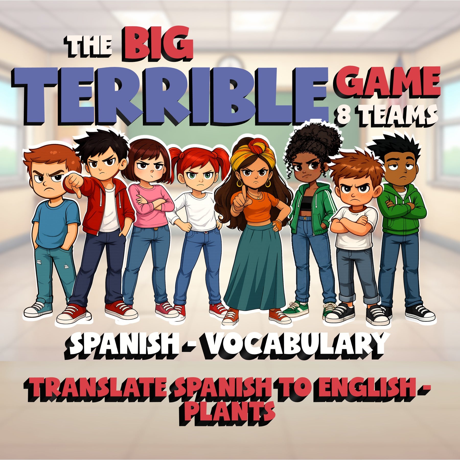 Translate Spanish to English - Plants BIG TERRIBLE GAME - Spanish Exercise