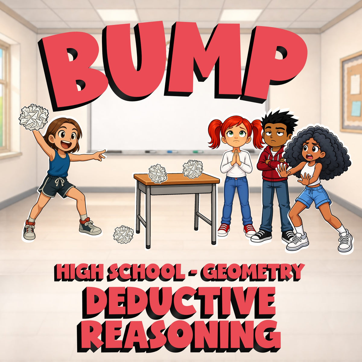 Deductive Reasoning BUMP Math Game - No Prep Geometry Review Activity