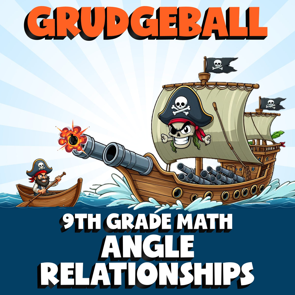 Angle Relationships GRUDGEBALL Math Game - No Prep Grade 9 Review Activity