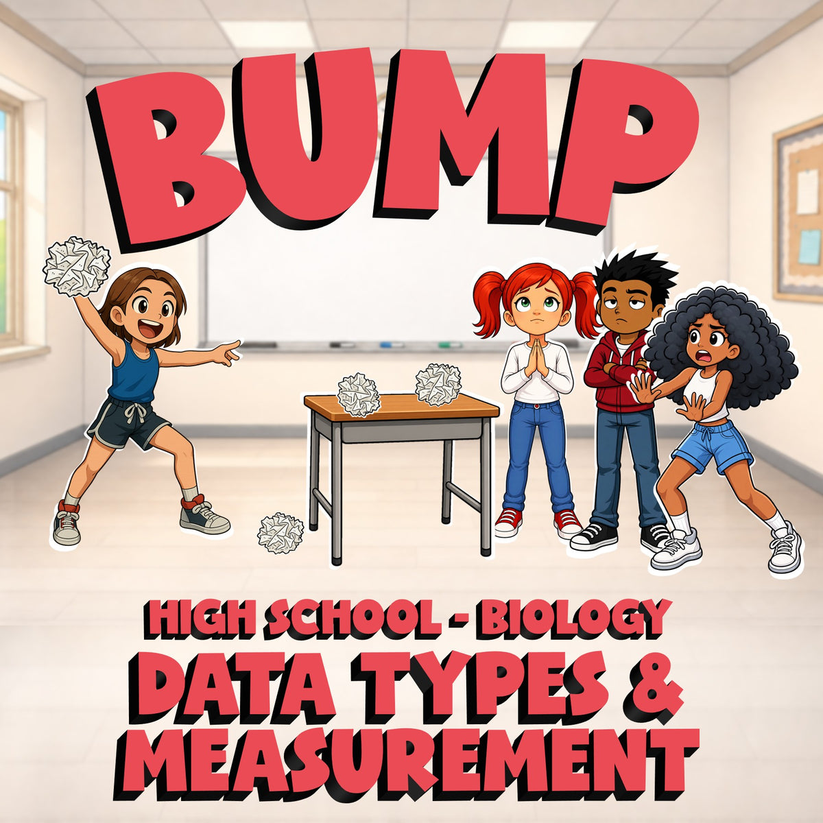 Data Types & Measurement BUMP Science Game - No Prep Biology Review Activity