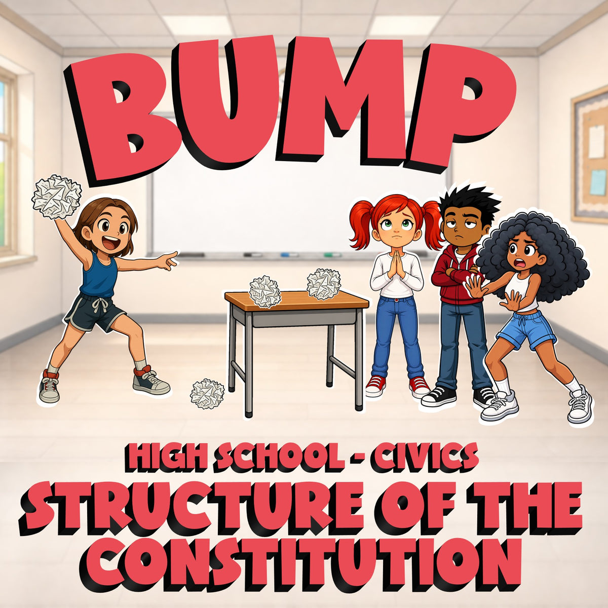 Structure of the Constitution BUMP Civics Game - No Prep Review Activity