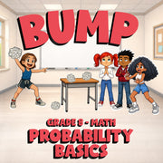 Probability Basics BUMP Math Game - No Prep Grade 8 Review Activity